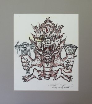 Original Line Art and Paste-up For SF&A 9607 Poster