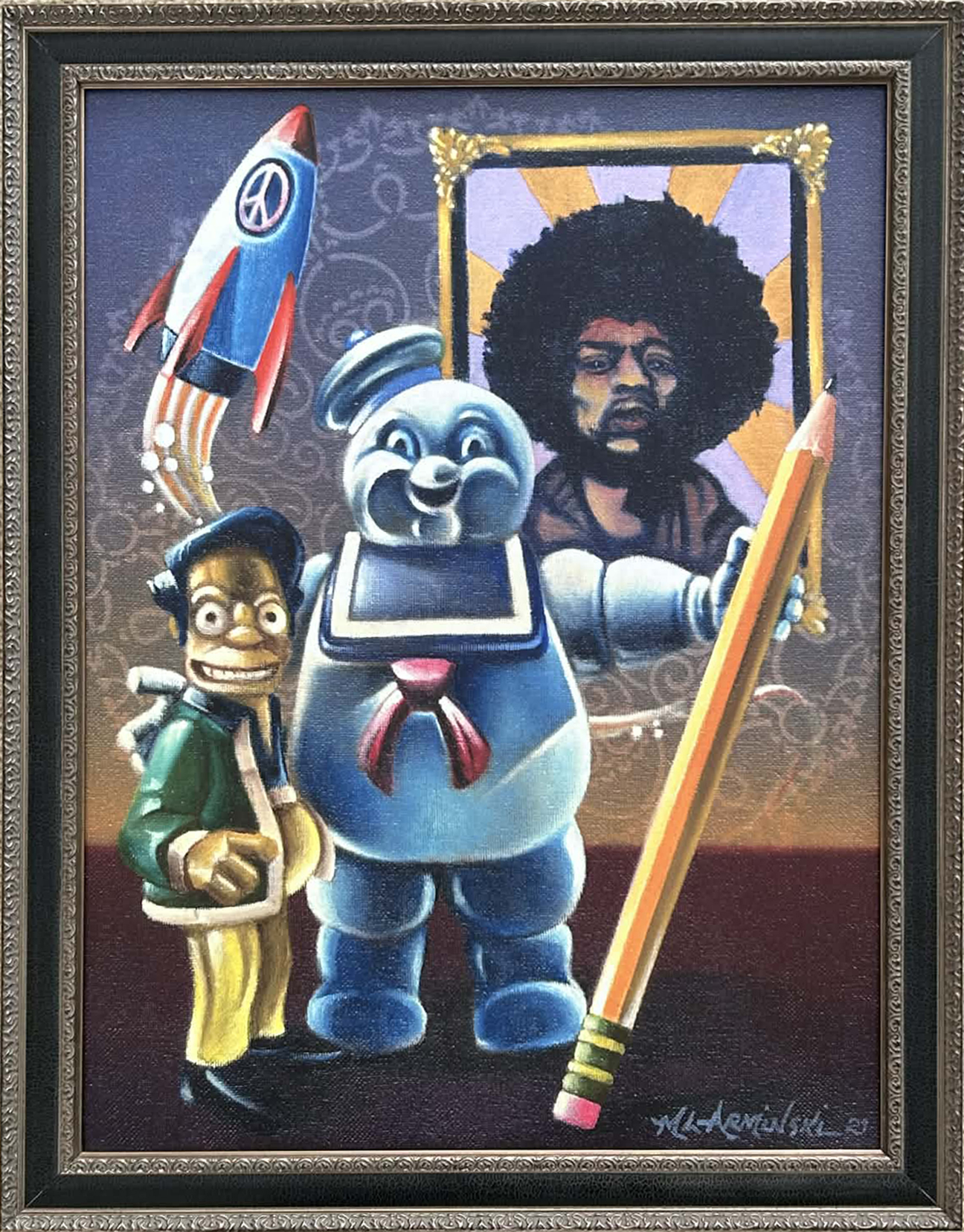 PORTRAIT OF HENDRIX WITH FRIENDS