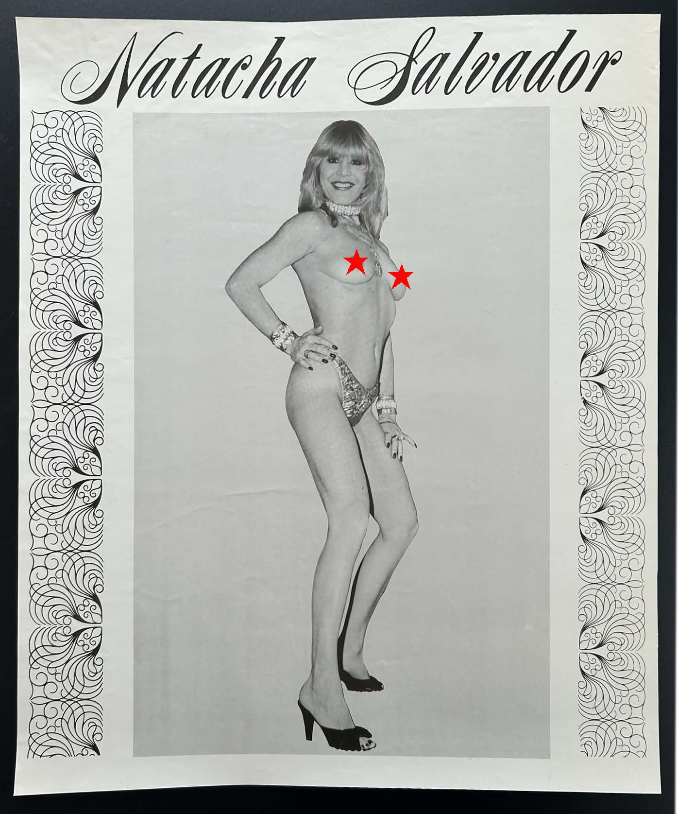 NATACHA SALVADOR ORIGINAL VINTAGE BURLESQUE POSTER